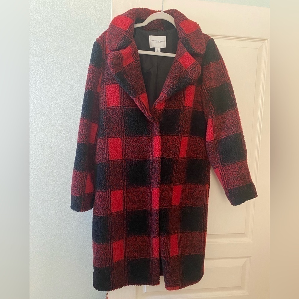 CAROLINA Belle Buffalo Plaid Sherpa Coat